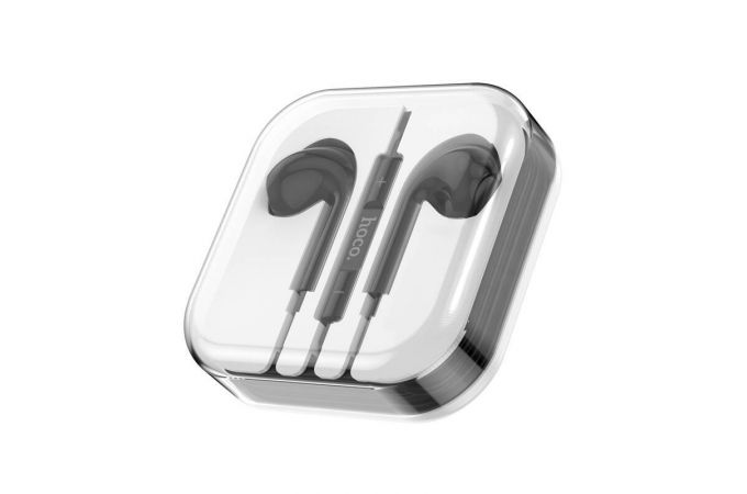 Наушники вакуумные проводные HOCO M101 Max Crystal grace wire-controlled earphones  (черный)