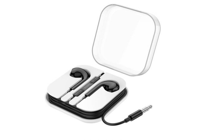 Наушники вакуумные проводные HOCO M101 Max Crystal grace wire-controlled earphones  (черный)