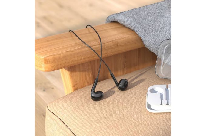 Наушники вакуумные проводные HOCO M101 Max Crystal grace wire-controlled earphones  (черный)