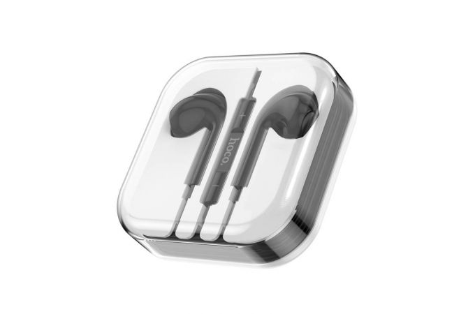 Наушники вакуумные проводные HOCO M101 Max Crystal grace wire-controlled earphones  (белый)