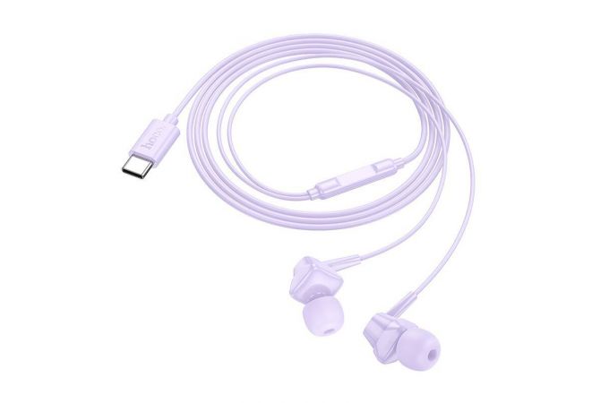 Наушники вакуумные проводные HOCO M113 Landy universal digital earphones with microphone штекер Type-C (черный)
