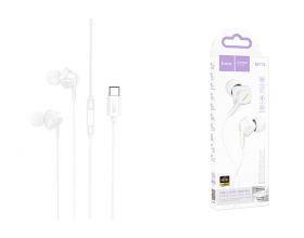 Наушники вакуумные проводные HOCO M113 Landy universal digital earphones with microphone штекер Type-C (белый)