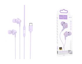 Наушники вакуумные проводные HOCO M113 Landy universal digital earphones with microphone штекер Type-C (фиолетовый)