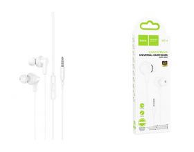 Наушники вакуумные проводные HOCO M114 Jia universal earphones with microphone (белый)