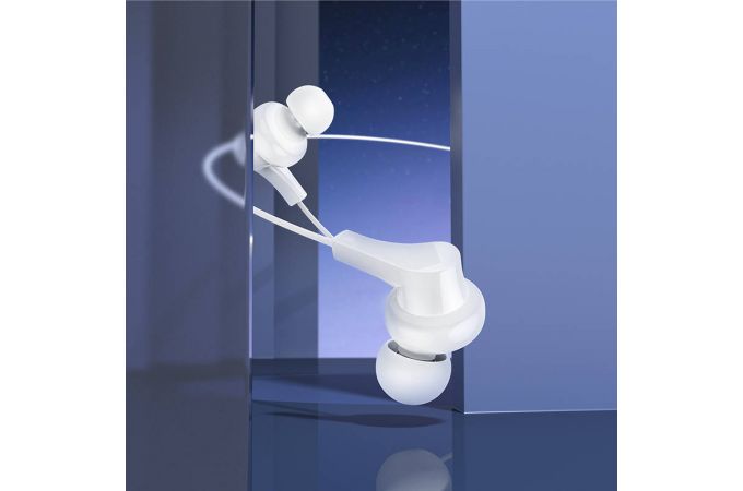 Наушники вакуумные проводные HOCO M114 Jia universal earphones with microphone (фиолетовый)