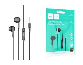 Наушники вакуумные проводные HOCO M123 Glory universal earphones with microphone (черный)