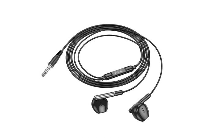 Наушники вакуумные проводные HOCO M123 Glory universal earphones with microphone (черный)