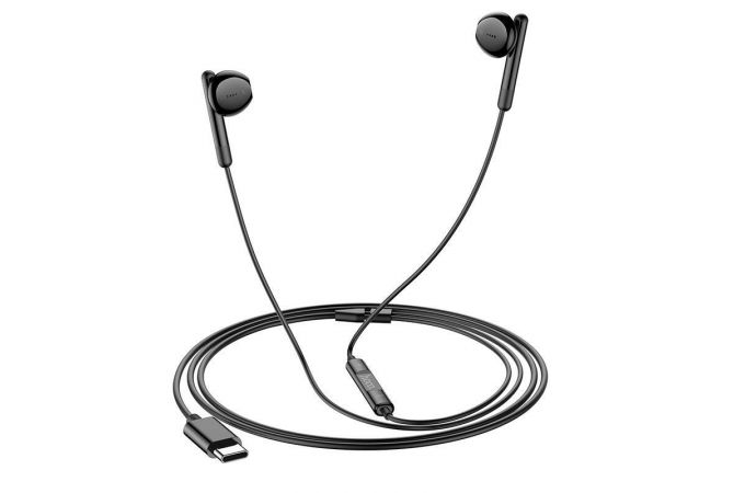 Наушники вакуумные проводные HOCO M93 Type-C Joy wire-controlled  штекер Type-C (черный)