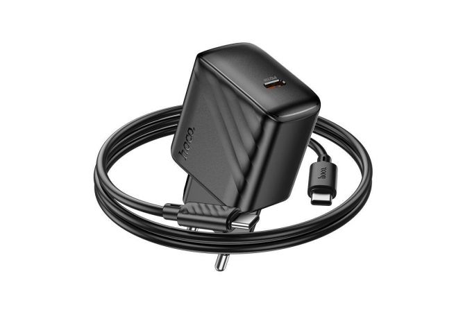 Сетевое зарядное устройство USB-C + кабель Type-C HOCO CS24A PD30W (черный)