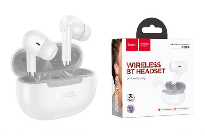 Наушники вакуумные беспроводные HOCO EQ24 wireless BT headset (белый)