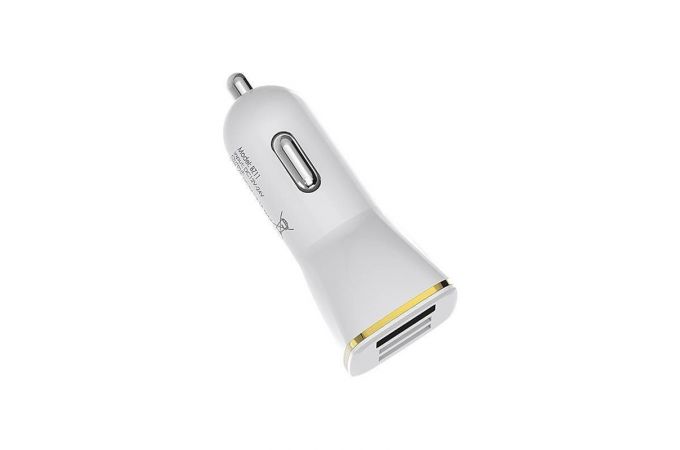 Автомобильное зарядное устройство АЗУ 2USB BOROFONE BZ11 Speed map (белый)