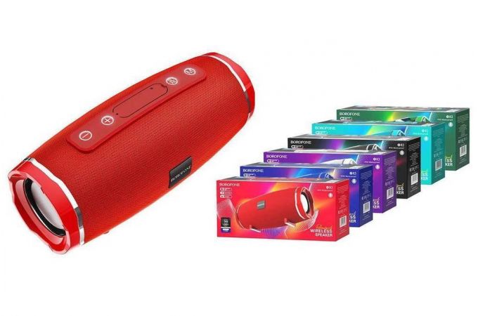 Портативная беспроводная колонка BOROFONE BR3 (красный)