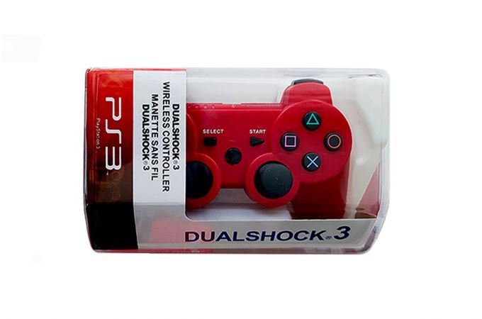 Геймпад беспроводной для Sony PlayStation 3 (упаковка картон) красный PS3