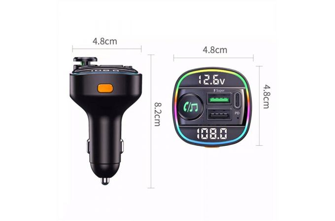 FM-Модулятор TDS TS-CAF20 RGB (Bluetooth)