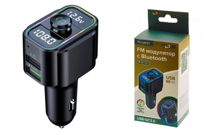 FM-Модулятор TDS TS-CAF21 RGB (Bluetooth)