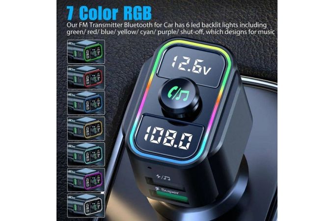 FM-Модулятор TDS TS-CAF21 RGB (Bluetooth)