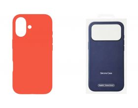 Чехол для iPhone 17 (6,3) Silicone Case Soft Touch MagSafe (оранжевый)