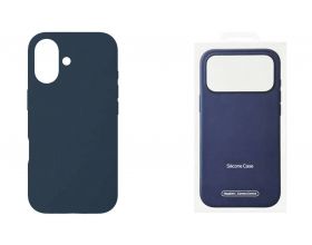 Чехол для iPhone 17 (6,3) Silicone Case Soft Touch MagSafe (полуночный синий)