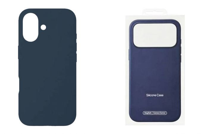 Чехол для iPhone 17 (6,3) Silicone Case Soft Touch MagSafe (полуночный синий)