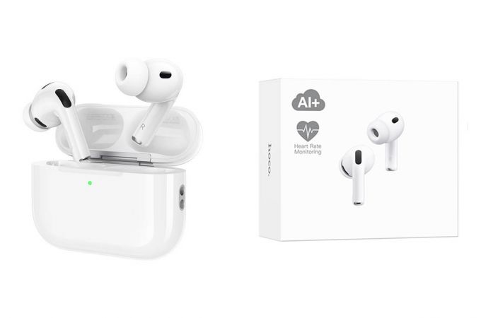 Наушники вакуумные беспроводные HOCO EW98 ANC Intelligent AI translation+heart rate monitoring headset(App) (белый)