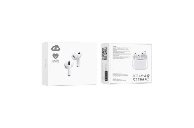 Наушники вакуумные беспроводные HOCO EW98 ANC Intelligent AI translation+heart rate monitoring headset(App) (белый)