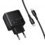 Сетевое зарядное устройство USB-C + кабель Type-C HOCO C158A Upgrade PD45W(1C1A) charger set (черный)