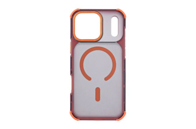 Чехол для iPhone 17 (6,3) Z-ONE защитный противоударный MagSafe (черно-оранжевый)